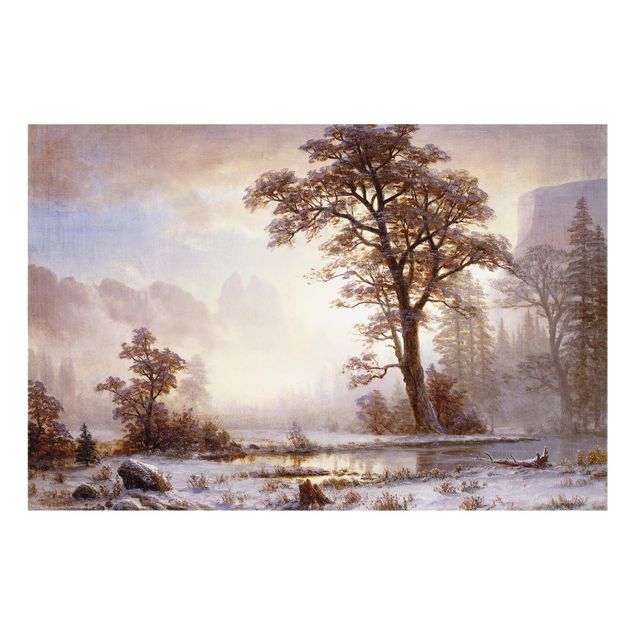 Stænkplader glas Albert Bierstadt - Yosemite Valley At Snowfall