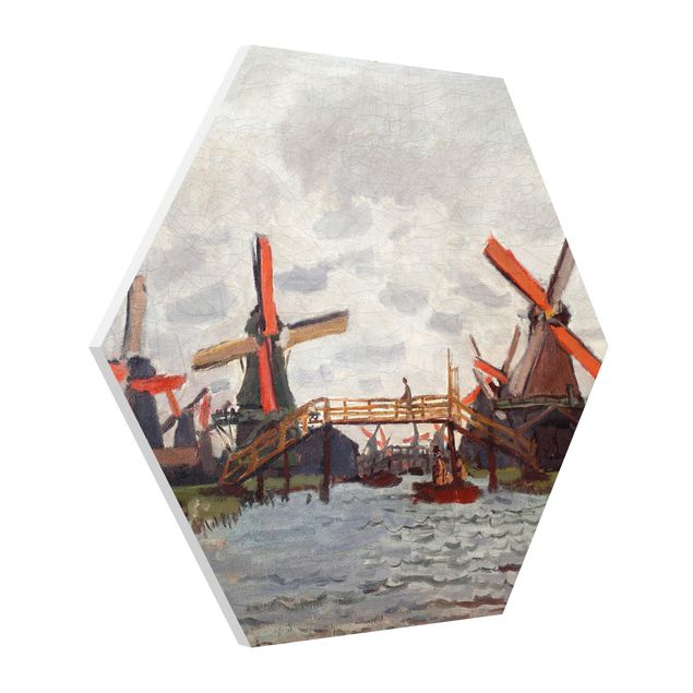 Billeder arkitektur og skyline Claude Monet - Windmills in Westzijderveld near Zaandam