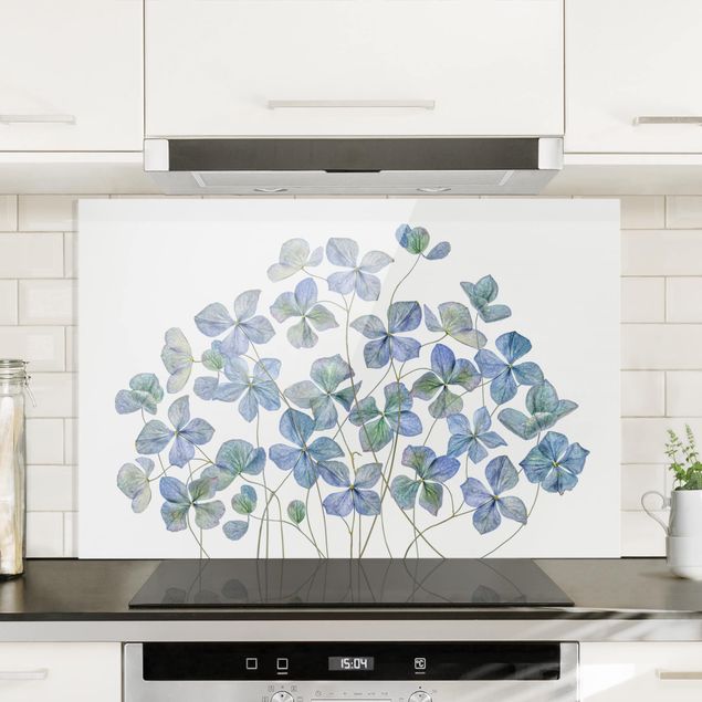 køkken dekorationer Blue Hydrangea Flowers