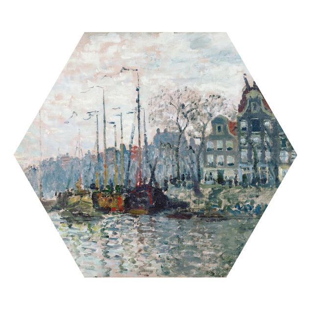 Billeder kunsttryk Claude Monet - View Of The Prins Hendrikkade And The Kromme Waal In Amsterdam