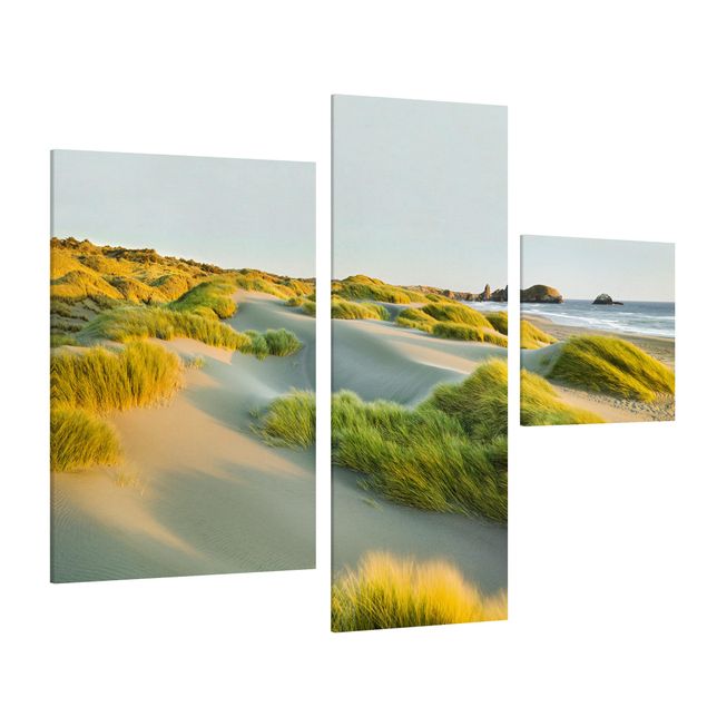 Billeder på lærred klitter Dunes And Grasses At The Sea