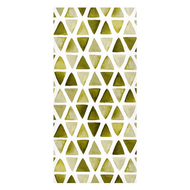 Billeder mønstre Olive Coloured Watercolour Triangles