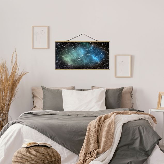 Billeder moderne Stellar Constellation Map Galactic Nebula