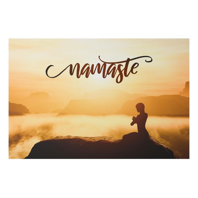 Billeder spirituelt Namaste Sunrise In Mountains