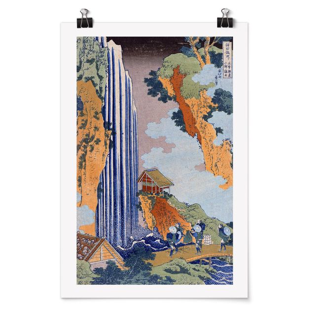 Plakater kunsttryk Katsushika Hokusai - Ono Waterfall on the Kisokaidô