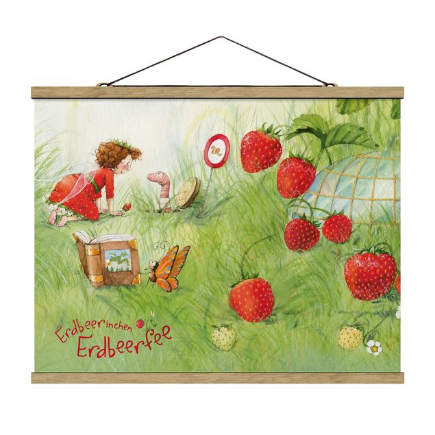 Billeder blomster Little Strawberry Strawberry Fairy- With Worm Home