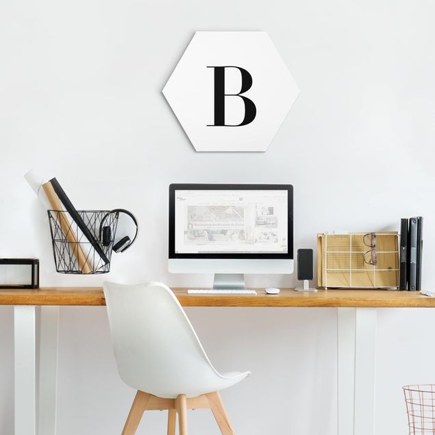 Billeder ordsprog Letter Serif White B