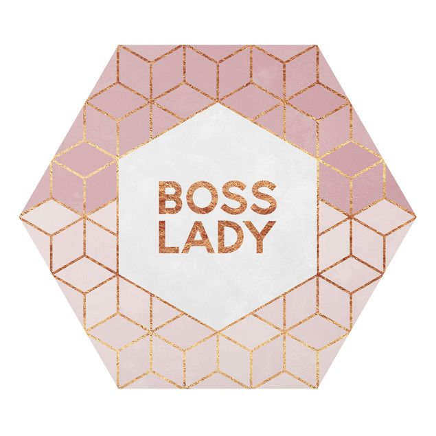 Billeder lyserød Boss Lady Hexagons Pink