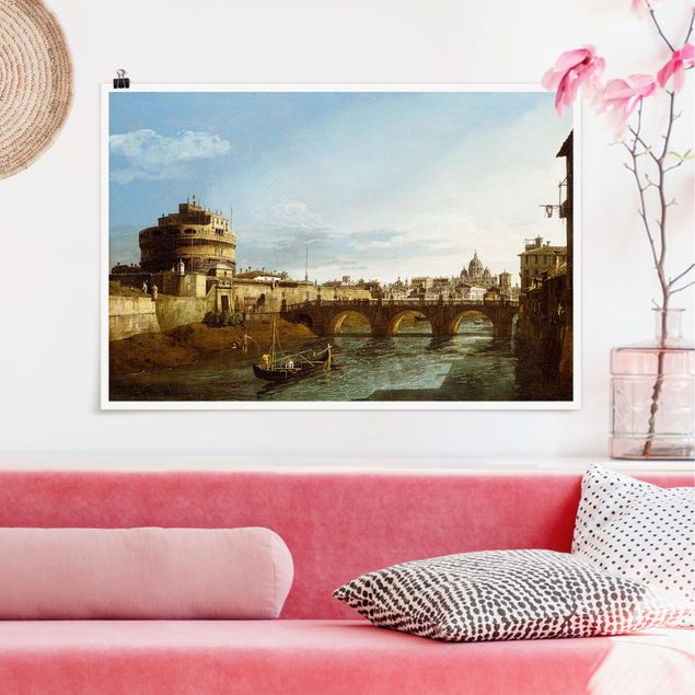Kunst stilarter barok Bernardo Bellotto - View of Rome looking West