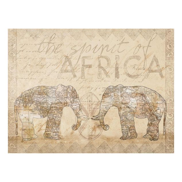 Billeder elefanter Vintage Collage - Spirit Of Africa