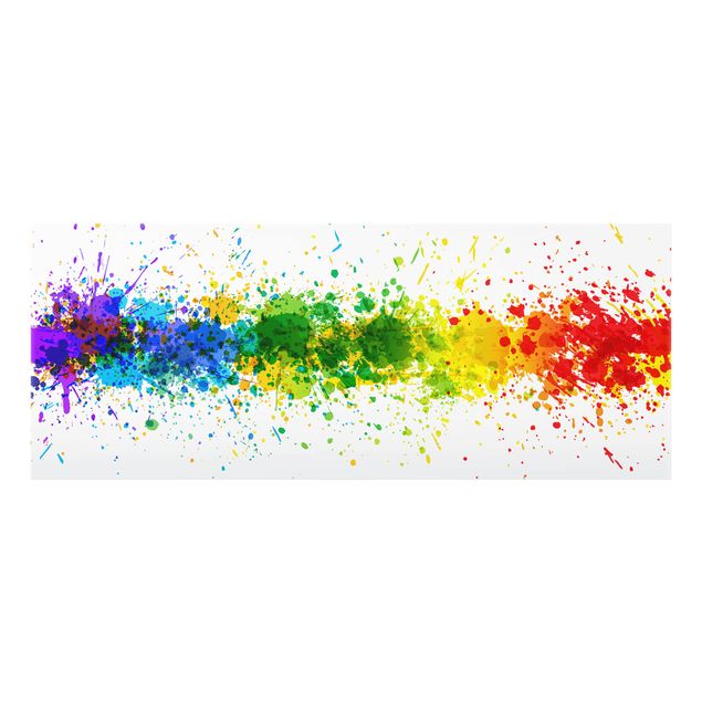 Stænkplader glas Rainbow Splatter