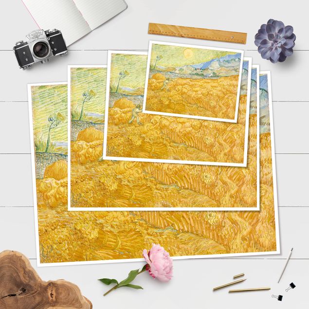 Plakater landskaber Vincent Van Gogh - The Harvest, The Grain Field