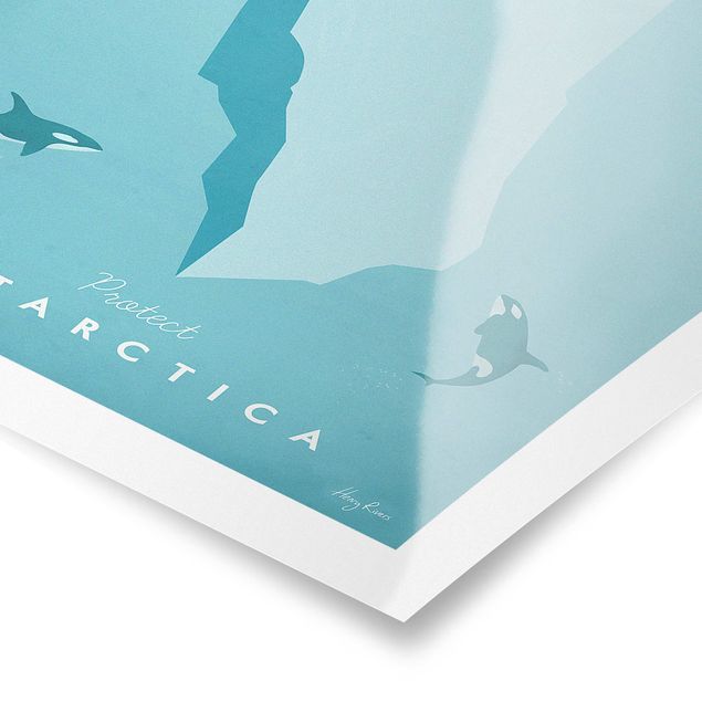 Plakater kunsttryk Travel Poster - Antarctica