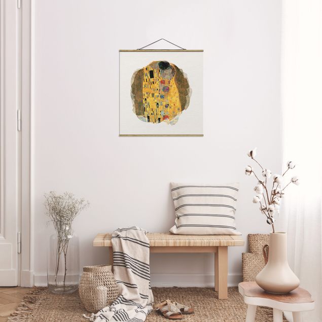 køkken dekorationer WaterColours - Gustav Klimt - The Kiss