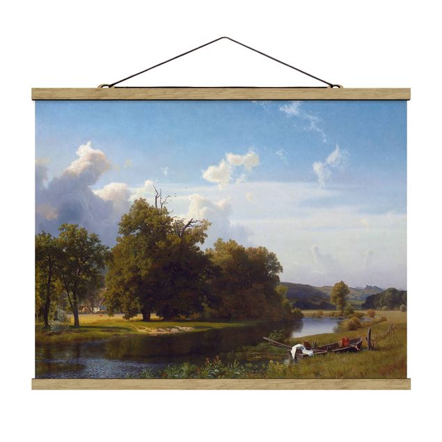 Billeder landskaber Albert Bierstadt - A River Landscape, Westphalia