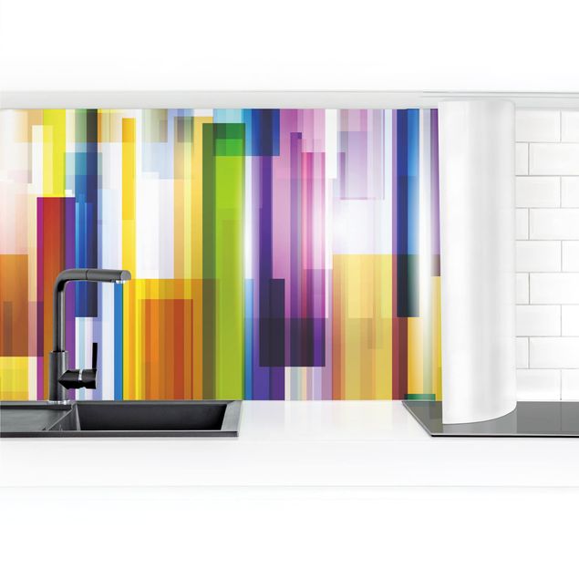 Køkken stænkplade Rainbow Cubes II