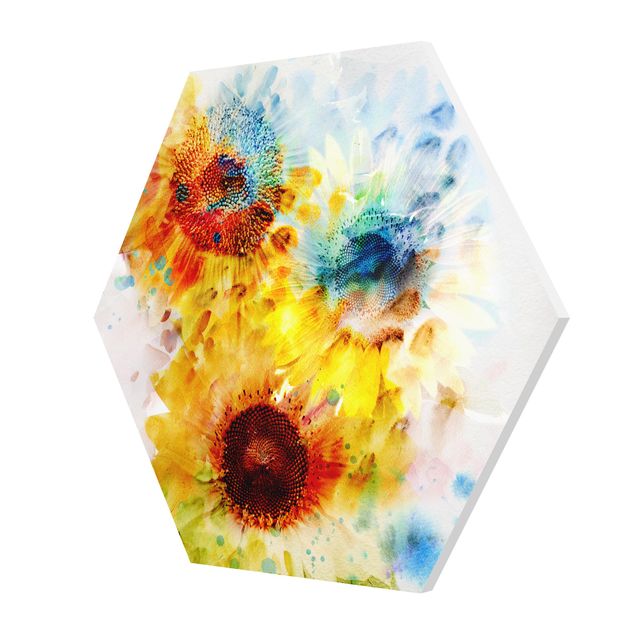 Forex Watercolour Flowers Sunflowers