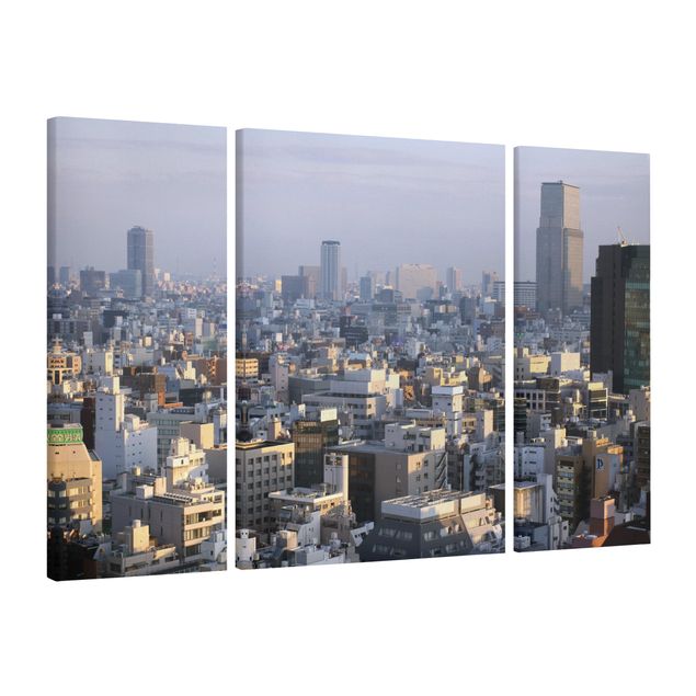 Billeder på lærred arkitektur og skyline Tokyo City