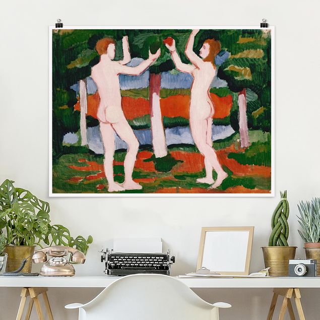 Kunst stilarter ekspressionisme August Macke - Adam And Eve