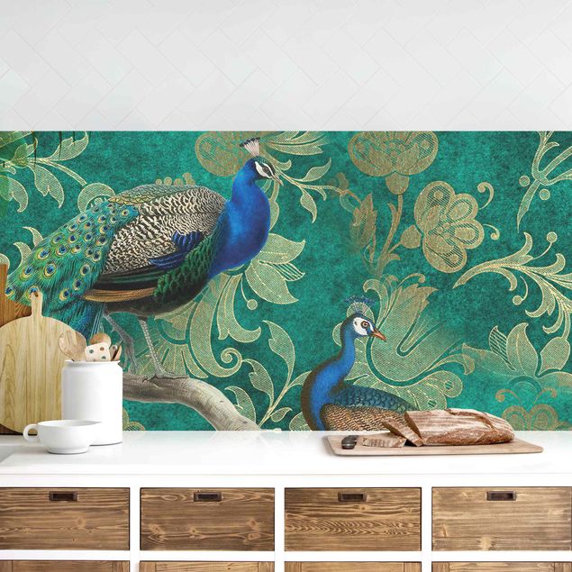 køkken dekorationer Shabby Chic Collage - Noble Peacock II