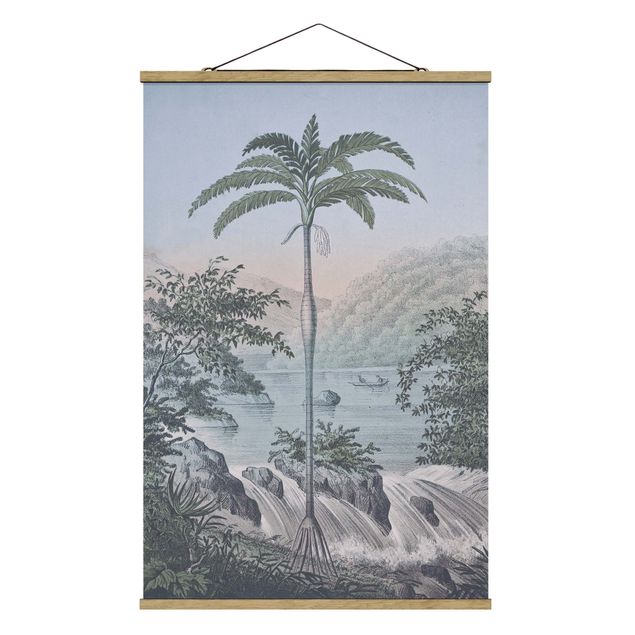 Billeder natur Vintage Illustration - Landscape With Palm Tree