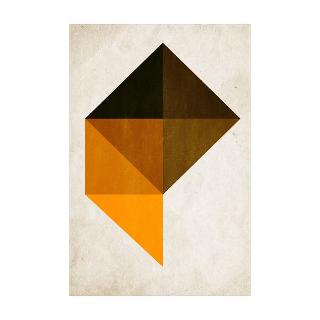 orange gulvtæppe Geometrical Trapezoid