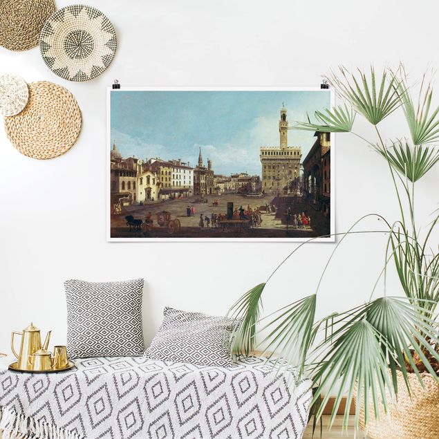 Kunst stilarter ekspressionisme Bernardo Bellotto - The Piazza della Signoria in Florence