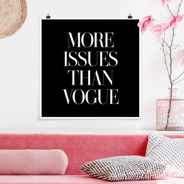 Plakater sort og hvid More Issues Than Vogue