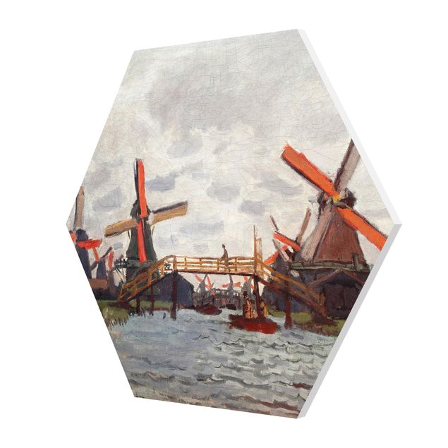 Billeder moderne Claude Monet - Windmills in Westzijderveld near Zaandam