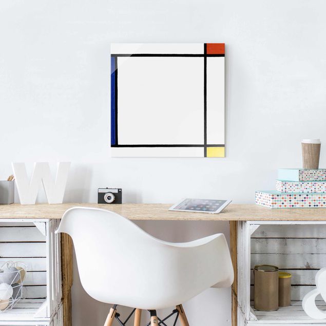 Billeder kunsttryk Piet Mondrian - Composition III with Red, Yellow and Blue