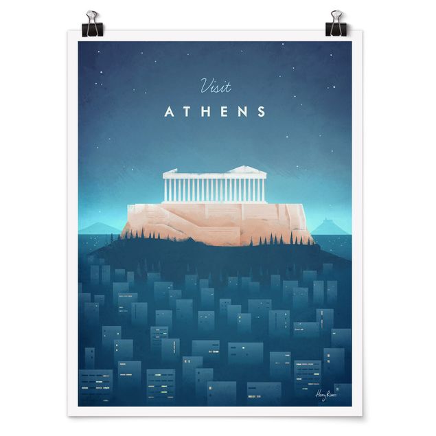 Plakater kunsttryk Travel Poster - Athens