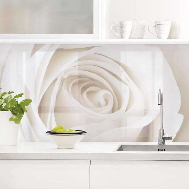 køkken dekorationer Pretty White Rose