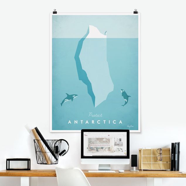 køkken dekorationer Travel Poster - Antarctica