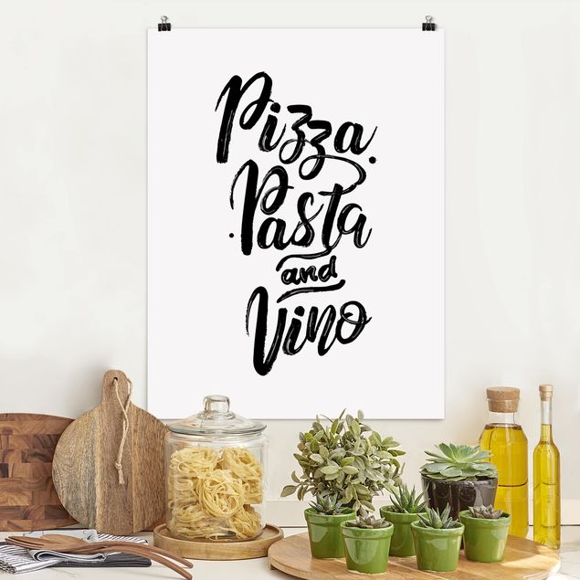 køkken dekorationer Pizza Pasta And Vino