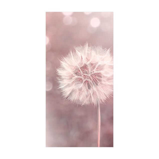 Blomstret tæppe Dandelion Bokeh Light Pink