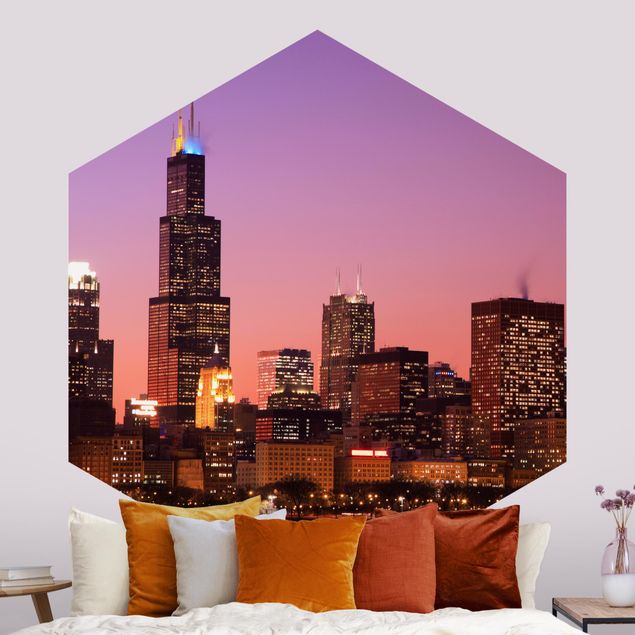 Fototapet arkitektur og skyline Chicago Skyline