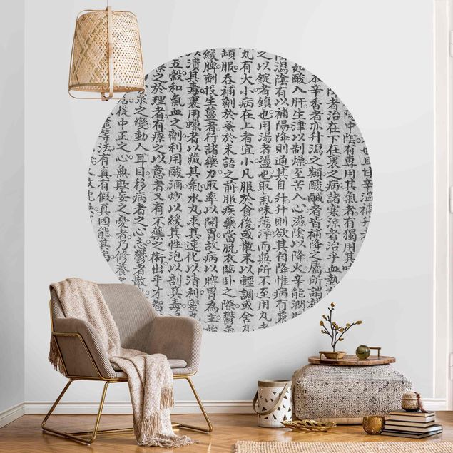 køkken dekorationer Chinese Characters Black And White