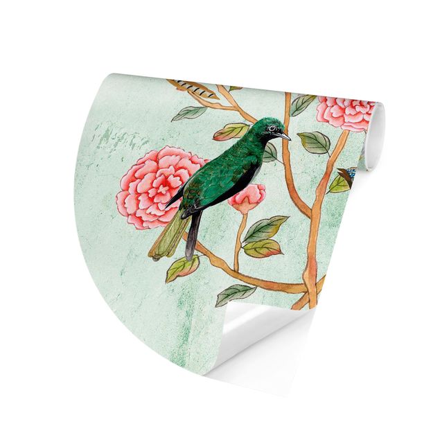 Fugle tapet Chinoiserie Collage In Mint II