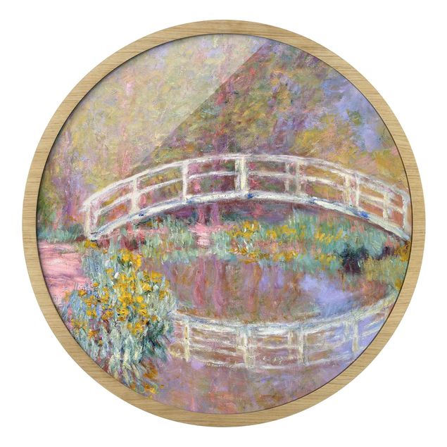 Indrammede plakater blomster Claude Monet - Bridge Monet's Garden