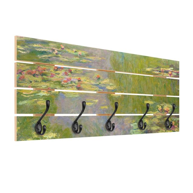 Knagerækker trælook Claude Monet - Green Waterlilies