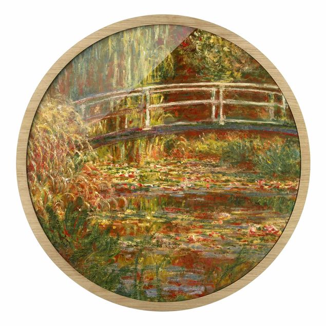 Billeder kunsttryk Claude Monet - Waterlily Pond And Japanese Bridge (Harmony In Pink)