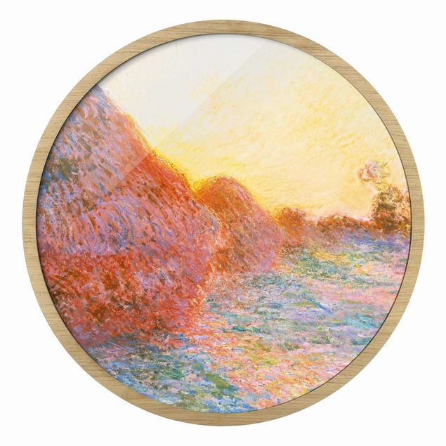 Indrammede plakater landskaber Claude Monet - Straw Barn
