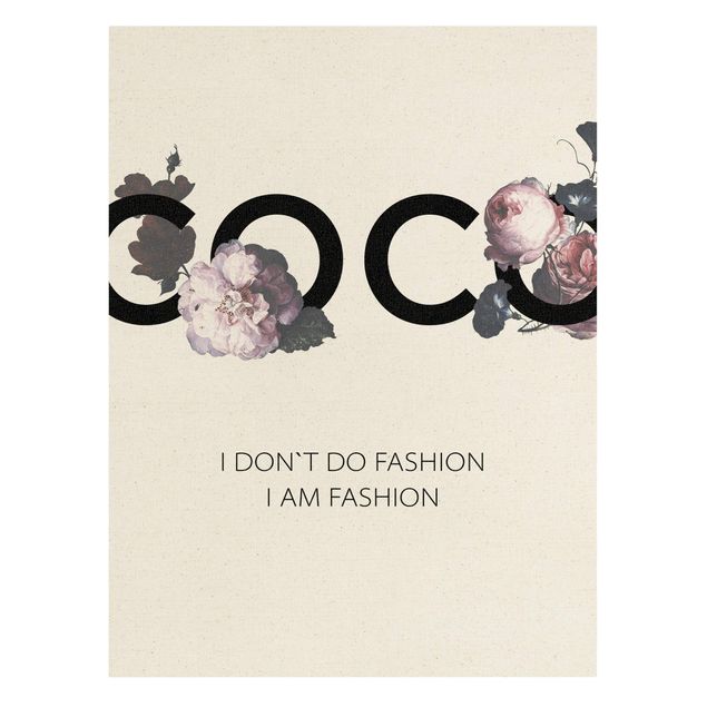 Billeder på lærred guld COCO - I dont´t do fashion Roses