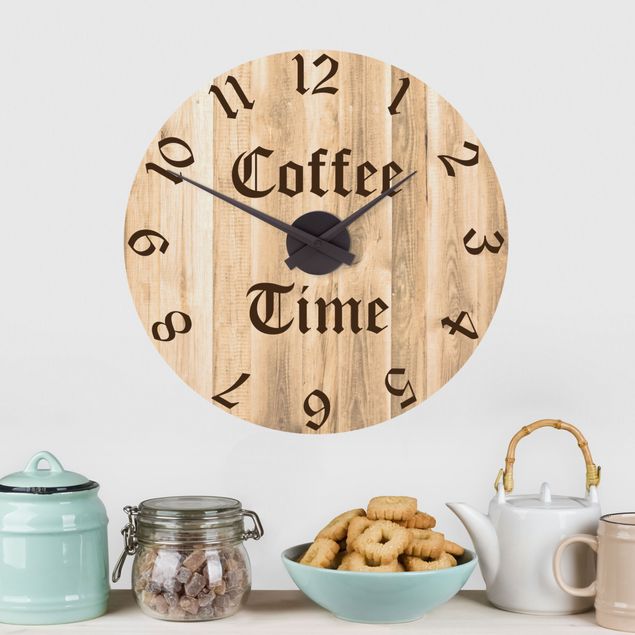 Wallstickers kaffe Coffee Time Clock