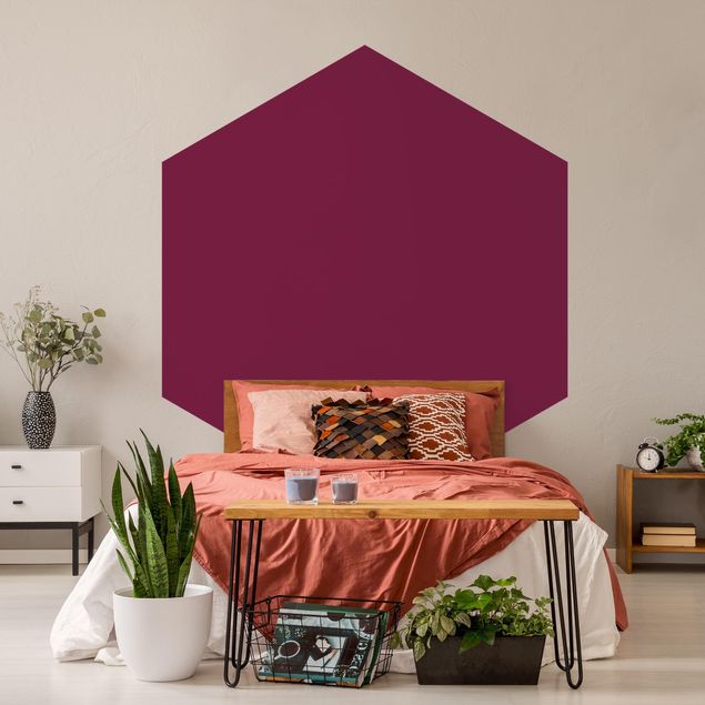 Tapet turkis Colour Wine Red