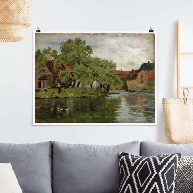Kunst stilarter ekspressionisme Edvard Munch - Scene On River Akerselven