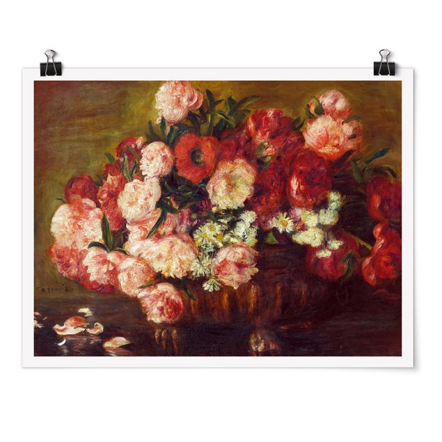 Plakater blomster Auguste Renoir - Still Life With Peonies