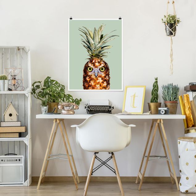 Plakater kunsttryk Pineapple With Owl