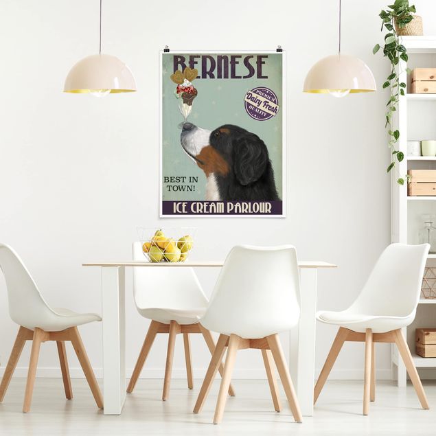 Plakater ordsprog Bernese Mountain Dog With Ice