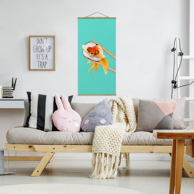 Billeder kunsttryk Sushi With Goldfish